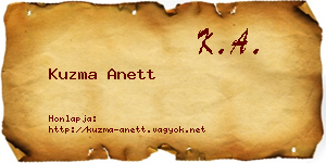 Kuzma Anett névjegykártya